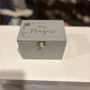 “My Prayers” Wooden Keepsake Box (Prayer cards included)